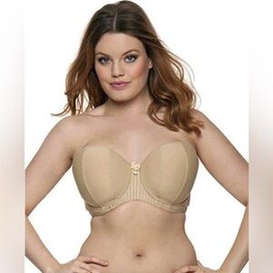 (NWT) Curvy Kate LUXE Multiway Strapless Bra 34H (34K) / Biscotti /large bust